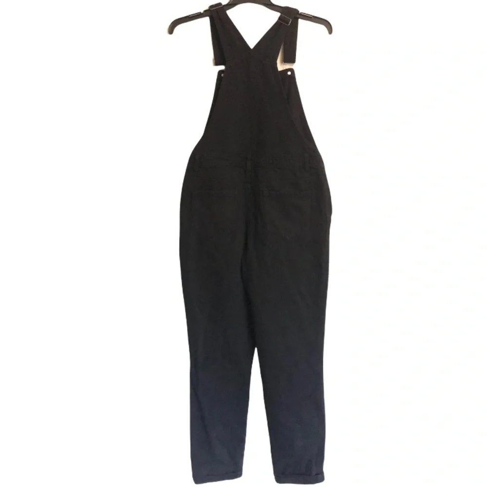 Sportsgirl Black Washed Denim Bib Overalls Sz 10 NWT - Picture 4 of 11